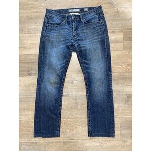 BKE Buckle Mason Tapered Mens 31X29 Thick Stitch Stretch Blue Denim Jeans